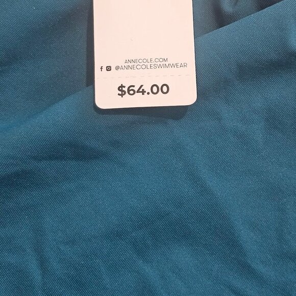 Anne Cole Plus Size Convertible High Waist Shirred Swim Bottoms - Picture 3 of 8